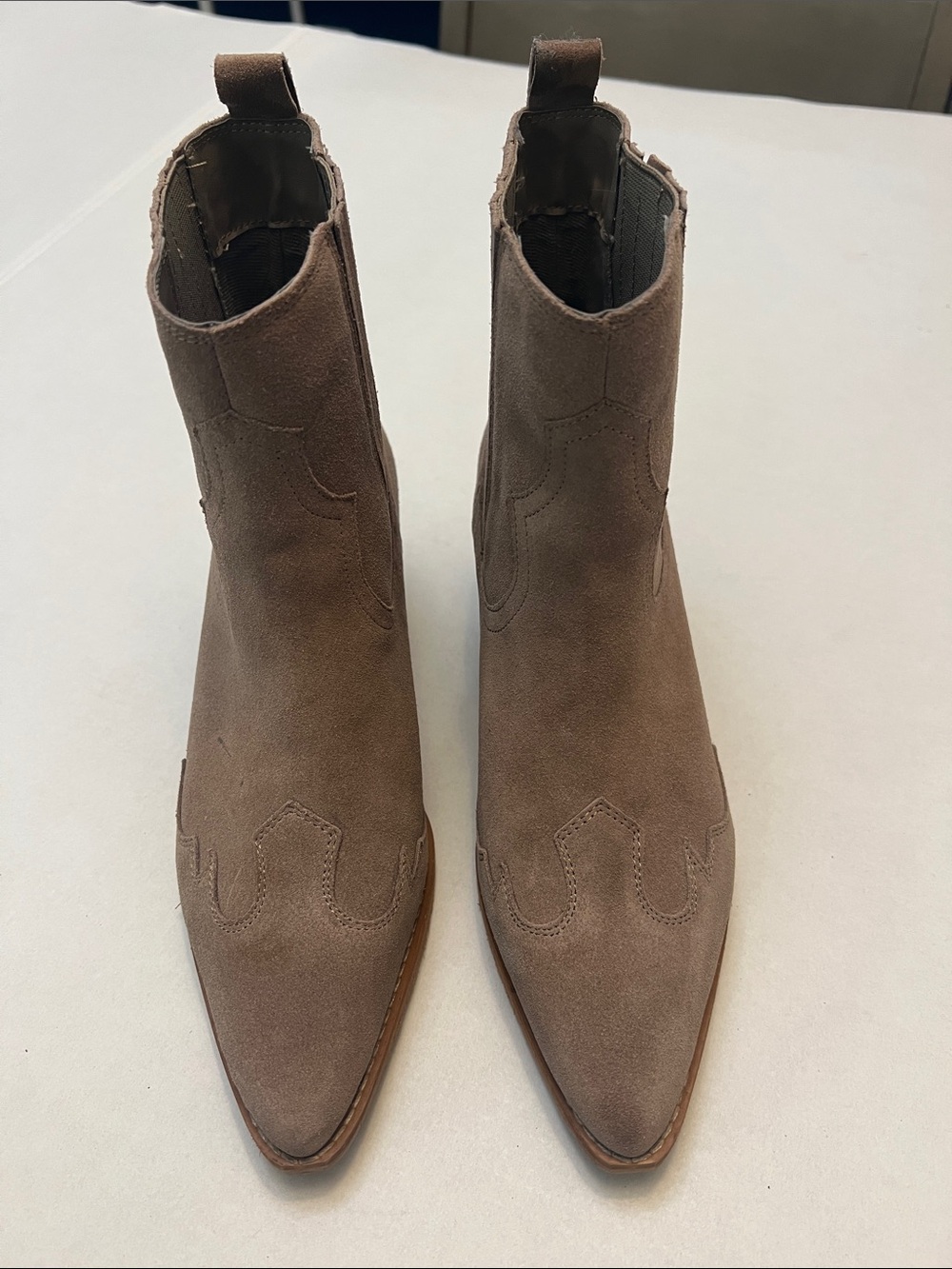 MATISSE BROWN TAN SUEDE LEATHER ANKLE BOOTS WETERN SIZE 8